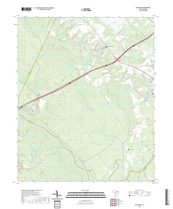 Oak Grove, SC — USGS 7.5-minute topo (2024)