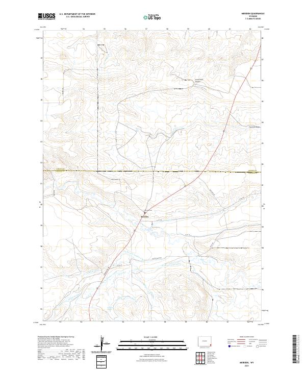 Meriden, WY — USGS 7.5-minute topo (2021)