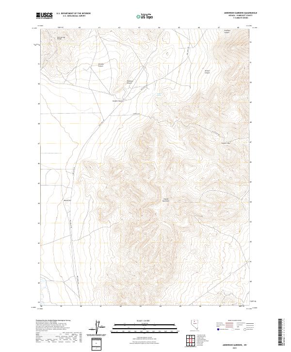 Anderson Gardens, NV — USGS 7.5-minute topo (2021)