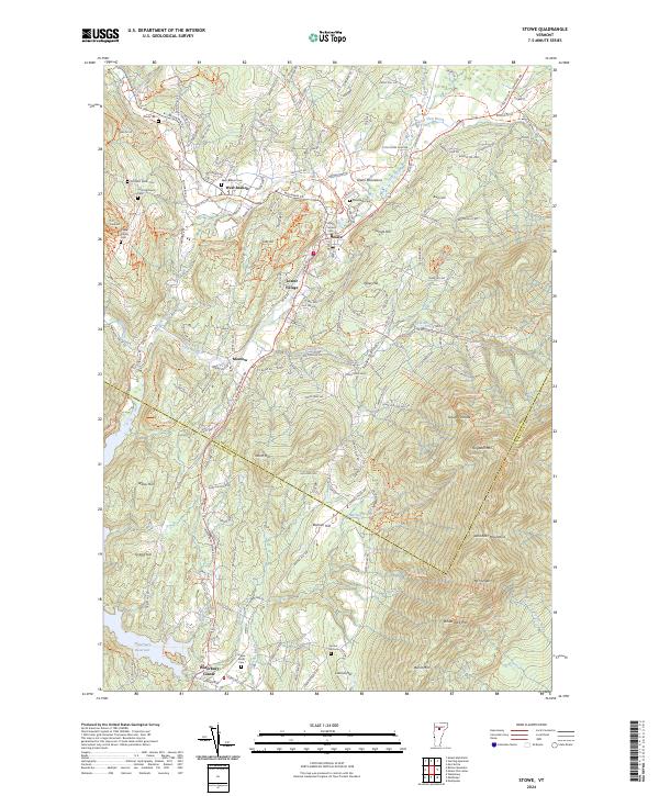 Stowe, VT — USGS 7.5-minute topo (2024)
