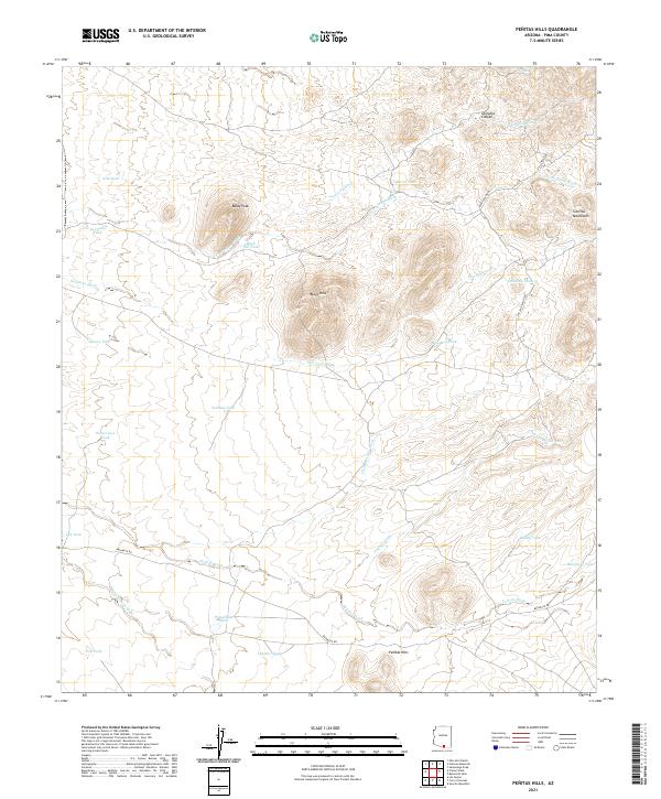 Penitas Hills, AZ — USGS 7.5-minute topo (2021)