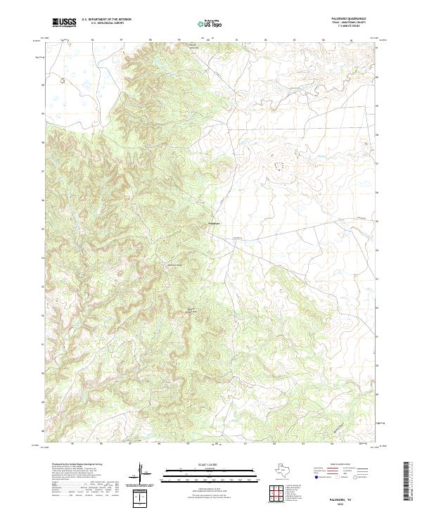Paloduro, TX — USGS 7.5-minute topo (2022)