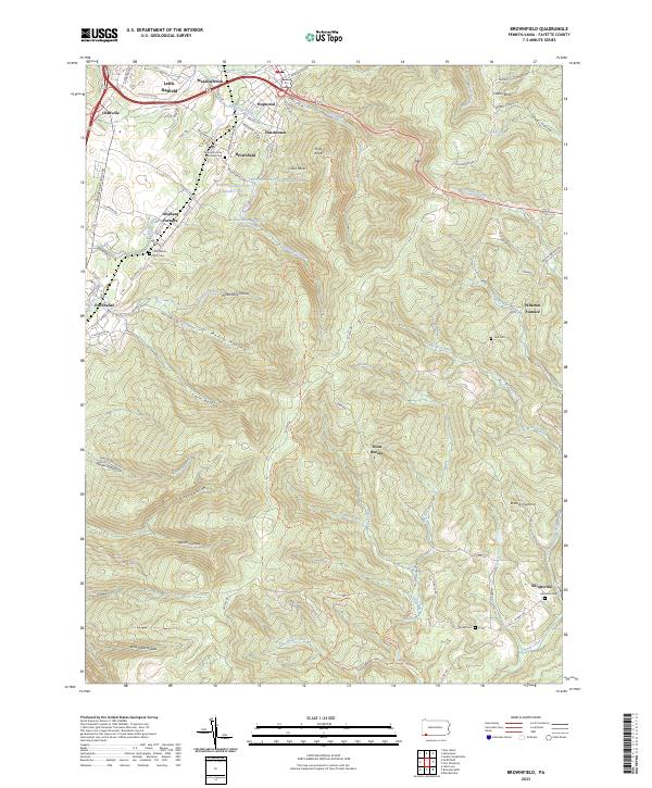 Brownfield, PA — USGS 7.5-minute topo (2023)