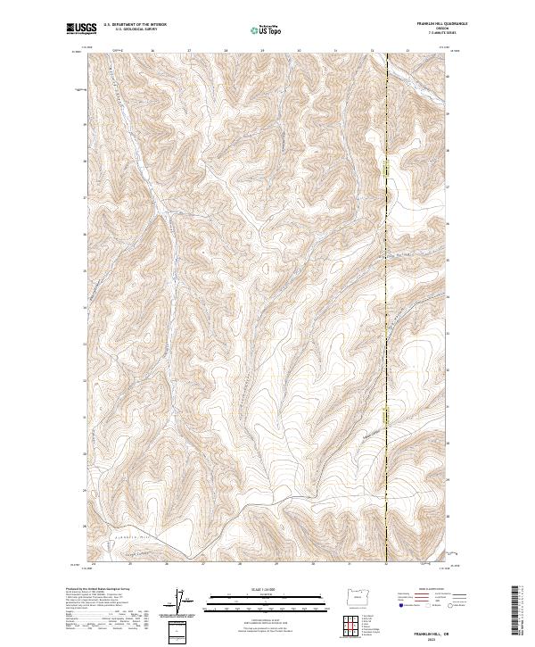 Franklin Hill, OR — USGS 7.5-minute topo (2023)
