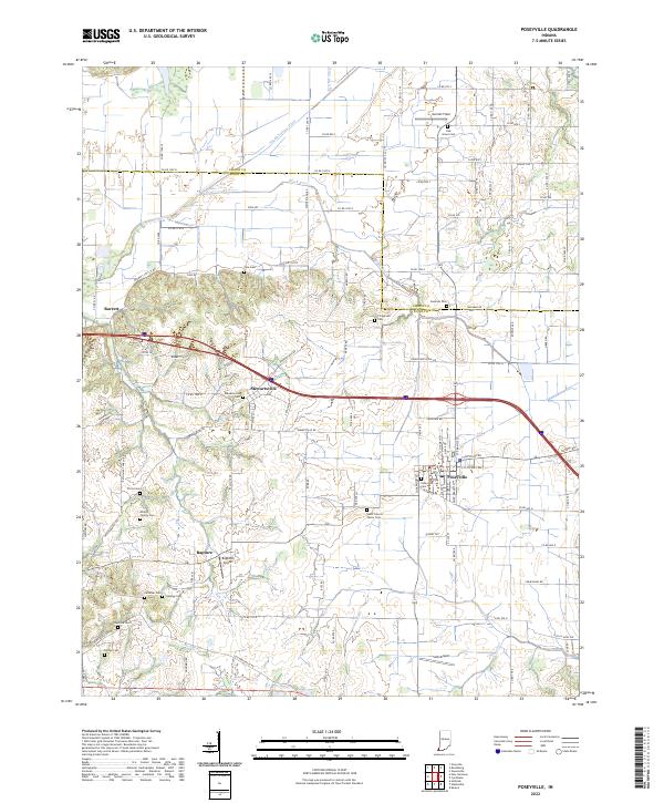 Poseyville, IN — USGS 7.5-minute topo (2022)