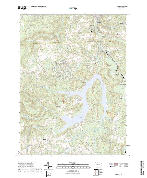 Coalport, PA — USGS 7.5-minute topo (2023)