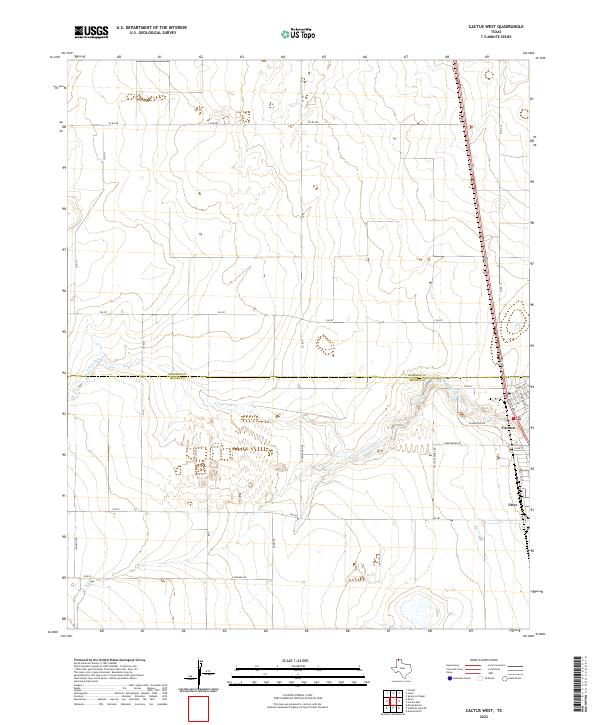 Cactus West, TX — USGS 7.5-minute topo (2022)