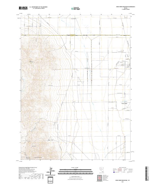 Rose Creek Mountain, NV — USGS 7.5-minute topo (2021)