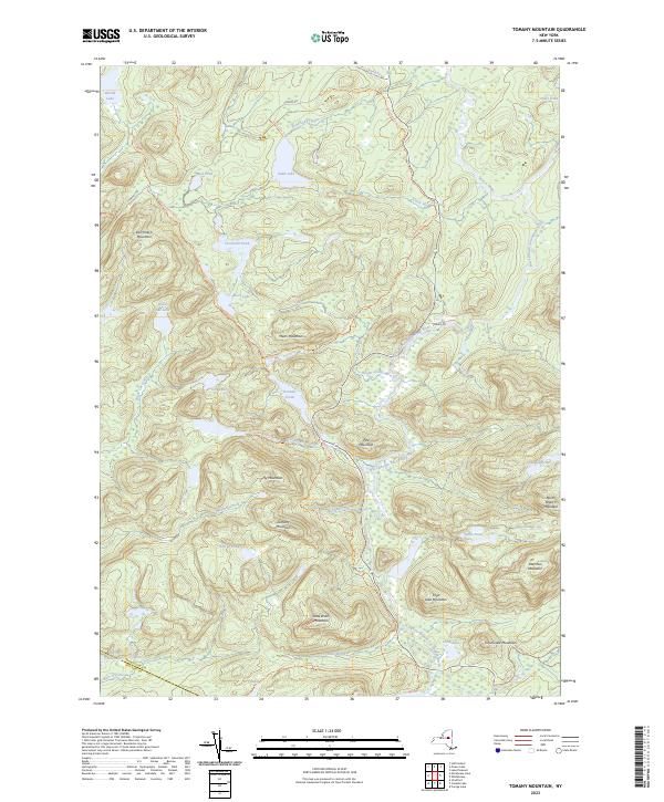 Tomany Mountain, NY — USGS 7.5-minute topo (2023)