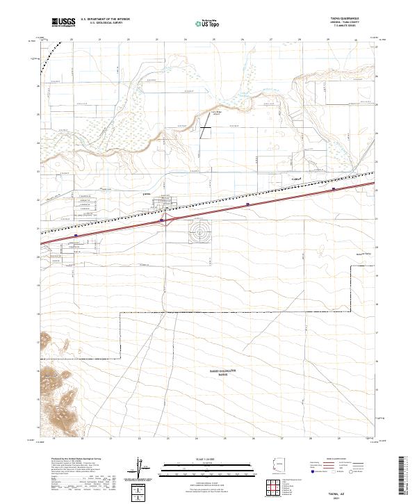 Tacna, AZ — USGS 7.5-minute topo (2021)