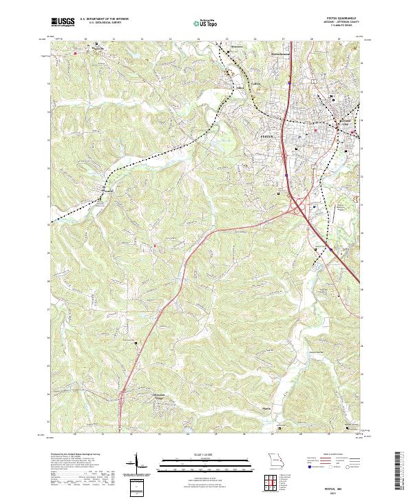 Festus, MO — USGS 7.5-minute topo (2021)