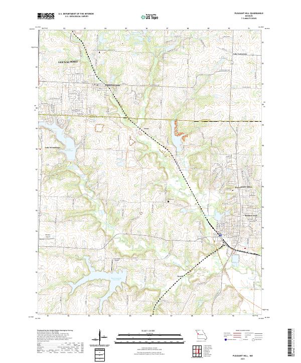 Pleasant Hill, MO — USGS 7.5-minute topo (2021)