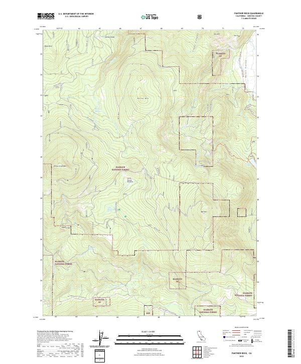Panther Rock, CA — USGS 7.5-minute topo (2022)