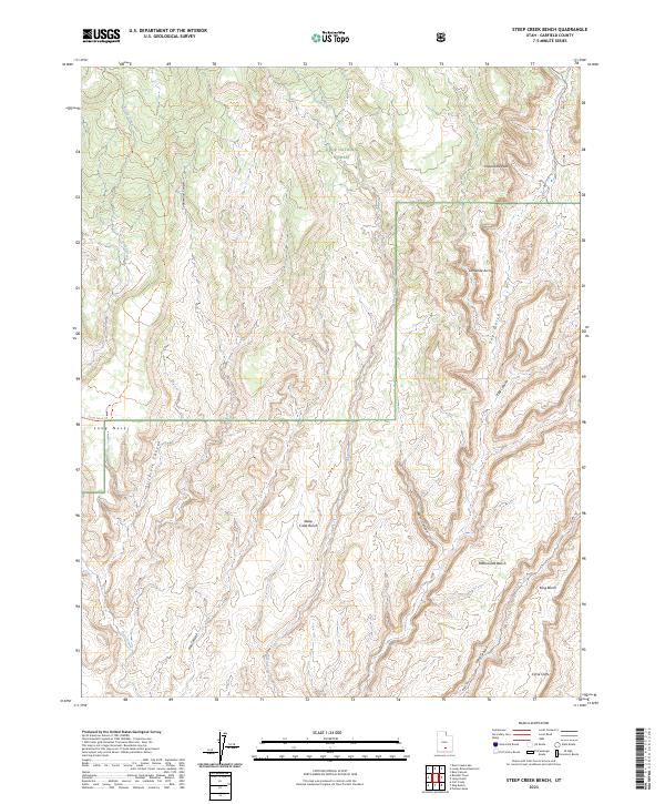 Steep Creek Bench, UT — USGS 7.5-minute topo (2023)