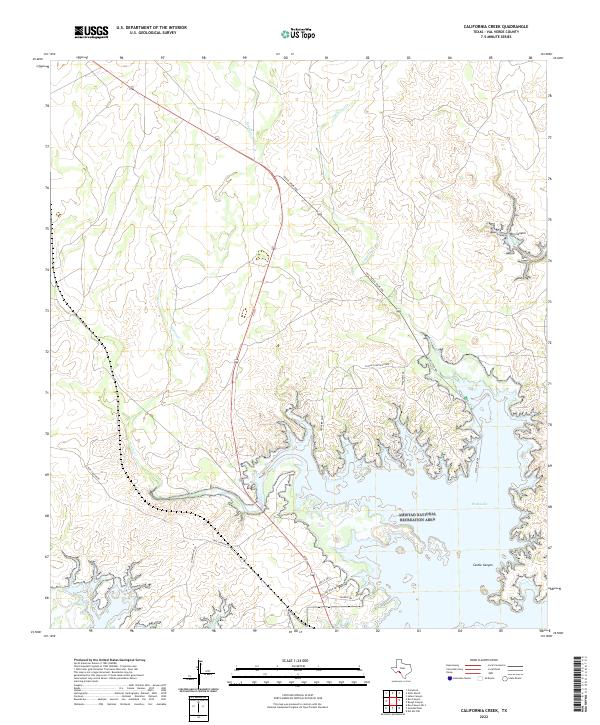 California Creek, TX — USGS 7.5-minute topo (2022)