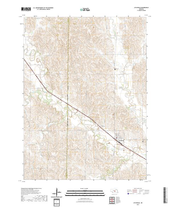 Litchfield, NE — USGS 7.5-minute topo (2021)