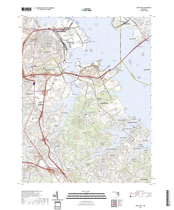 Curtis Bay, MD — USGS 7.5-minute topo (2023)