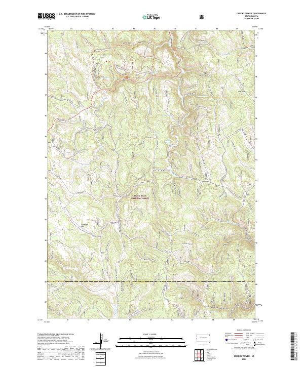 Crooks Tower, SD — USGS 7.5-minute topo (2021)
