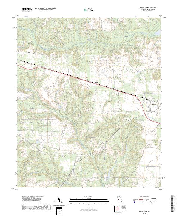 Butler West, GA — USGS 7.5-minute topo (2024)