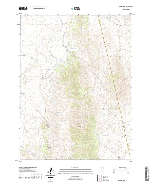 Mineral Hill, NV — USGS 7.5-minute topo (2021)