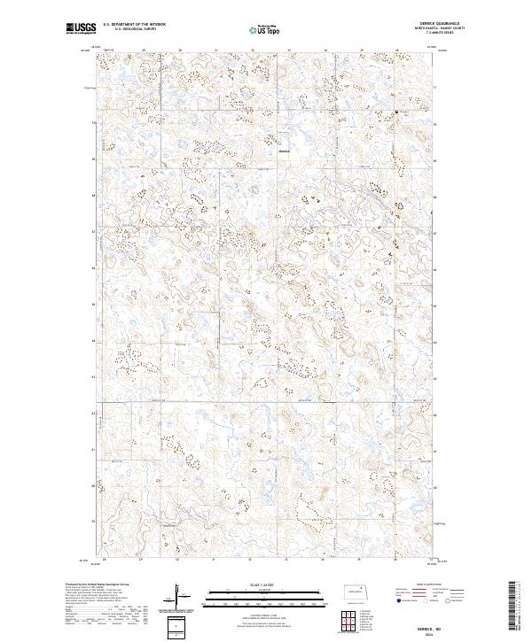 Derrick, ND — USGS 7.5-minute topo (2024)