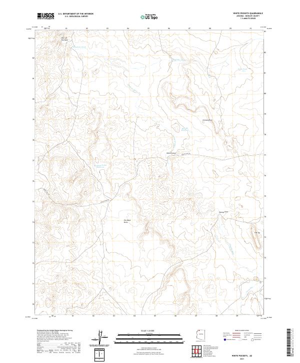 White Pockets, AZ — USGS 7.5-minute topo (2021)