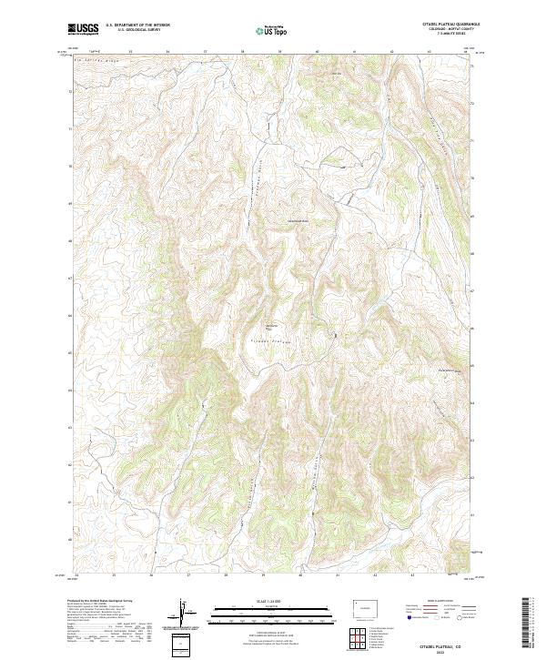 Citadel Plateau, CO — USGS 7.5-minute topo (2022)