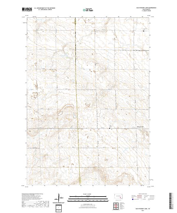 Old Stickney Lake, SD — USGS 7.5-minute topo (2021)