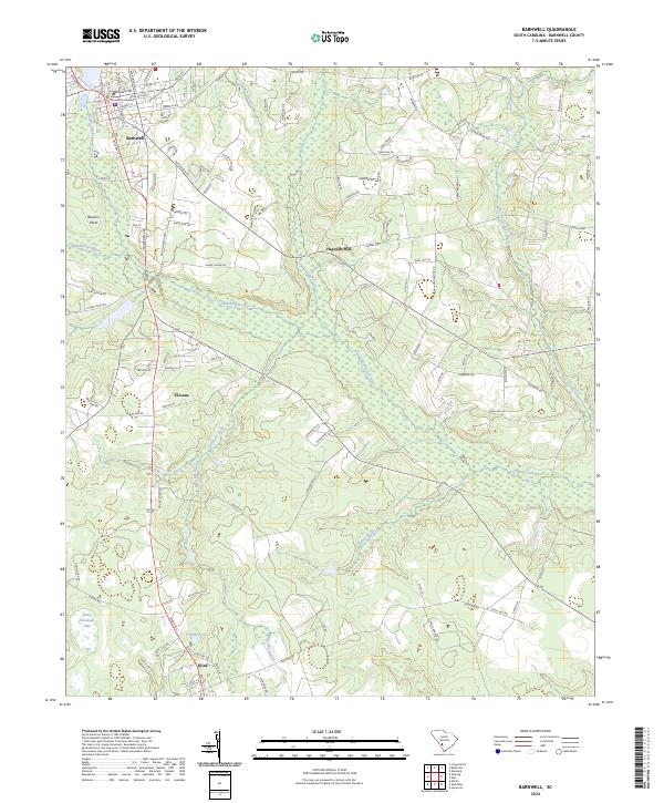 Barnwell, SC — USGS 7.5-minute topo (2024)