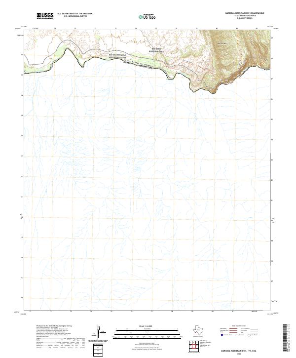 Mariscal Mountain OE S, TX,COA, US — USGS 7.5-minute topo (2022)