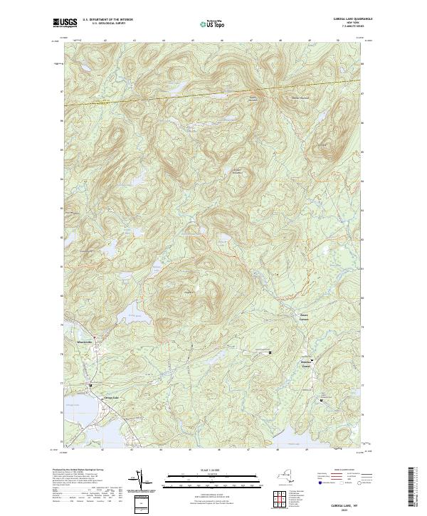 Caroga Lake, NY — USGS 7.5-minute topo (2023)