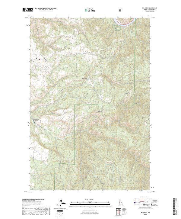 Big Cedar, ID — USGS 7.5-minute topo (2024)