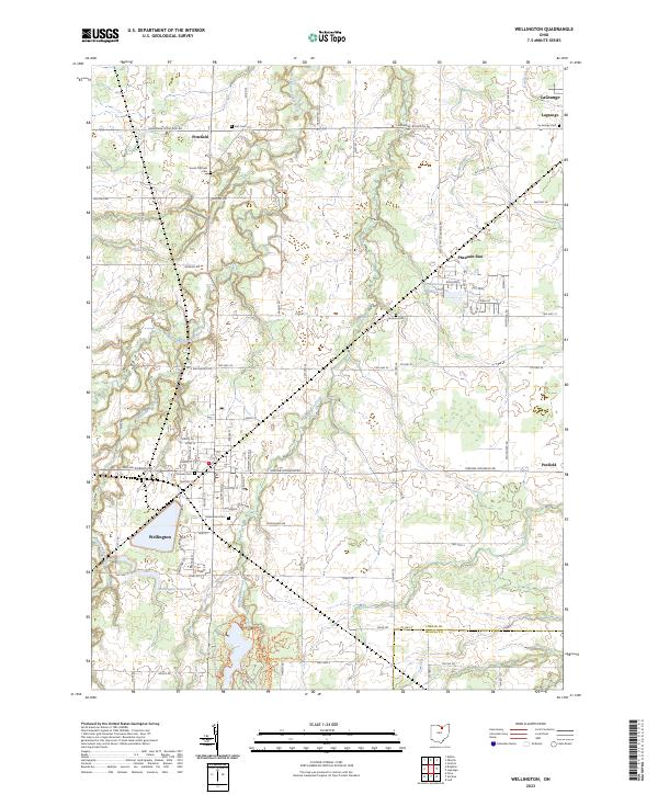 Wellington, OH — USGS 7.5-minute topo (2023)
