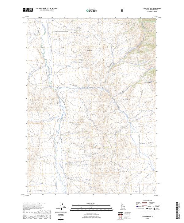 Flatiron Hill, ID — USGS 7.5-minute topo (2024)