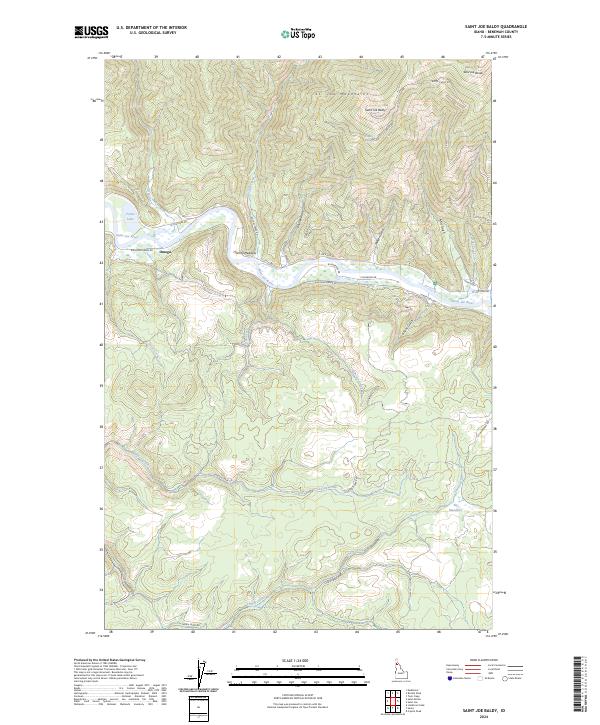 Saint Joe Baldy, ID — USGS 7.5-minute topo (2024)