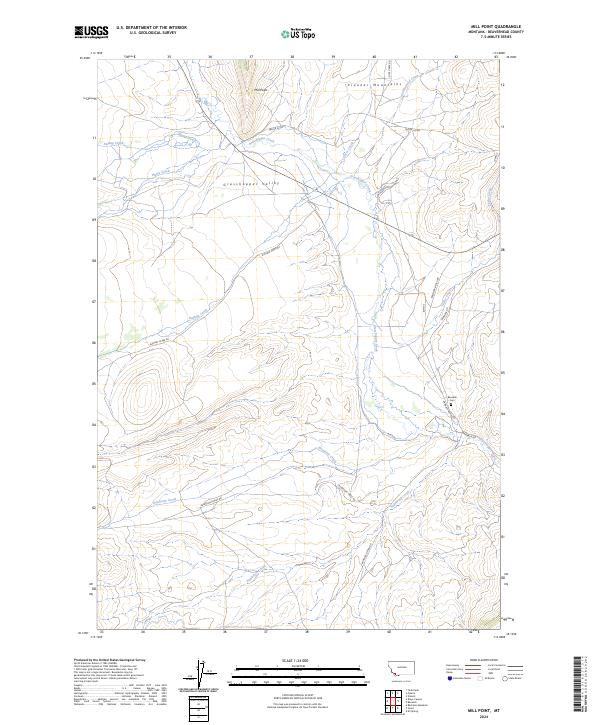 Mill Point, MT — USGS 7.5-minute topo (2024)