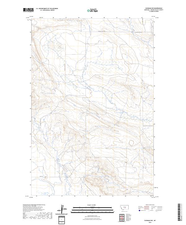 Cushman NW, MT — USGS 7.5-minute topo (2024)