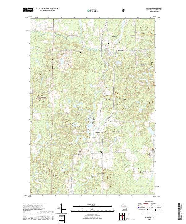 Westboro, WI — USGS 7.5-minute topo (2022)
