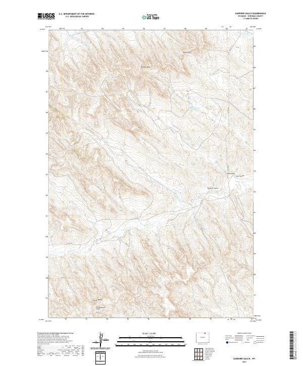 Gardner Gulch, WY — USGS 7.5-minute topo (2021)