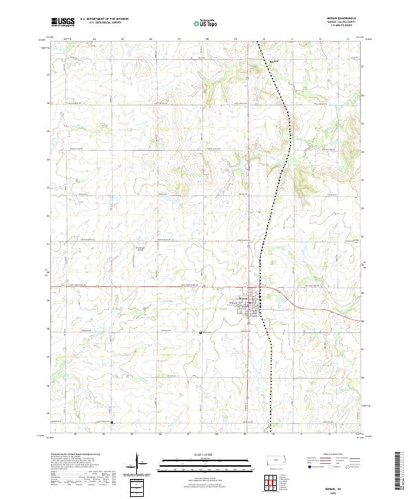 Moran, KS — USGS 7.5-minute topo (2022)