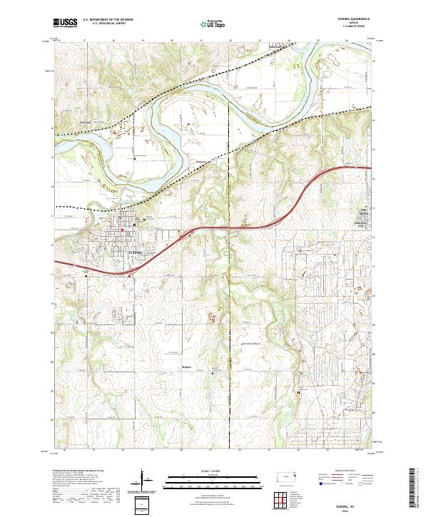 Eudora, KS — USGS 7.5-minute topo (2022)
