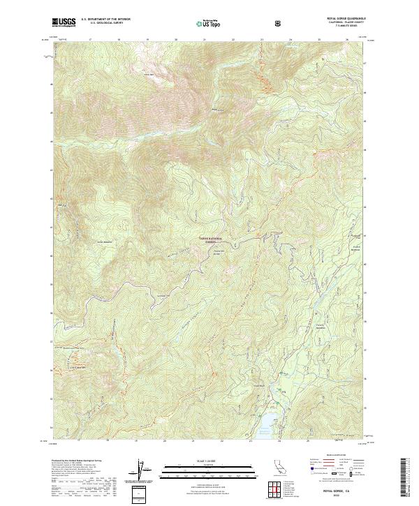 Royal Gorge, CA — USGS 7.5-minute topo (2022)