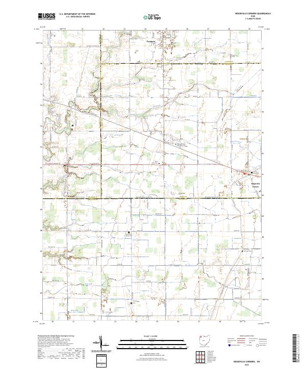 Ridgeville Corners, OH — USGS 7.5-minute topo (2023)