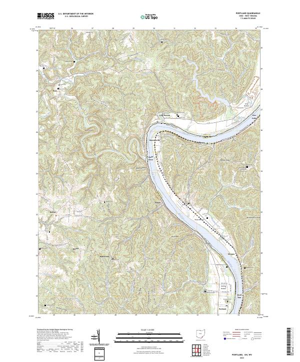 Portland, OH-WV — USGS 7.5-minute topo (2023)