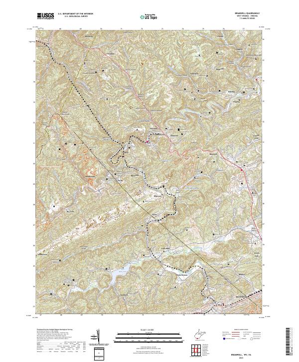 Bramwell, WV-VA — USGS 7.5-minute topo (2023)