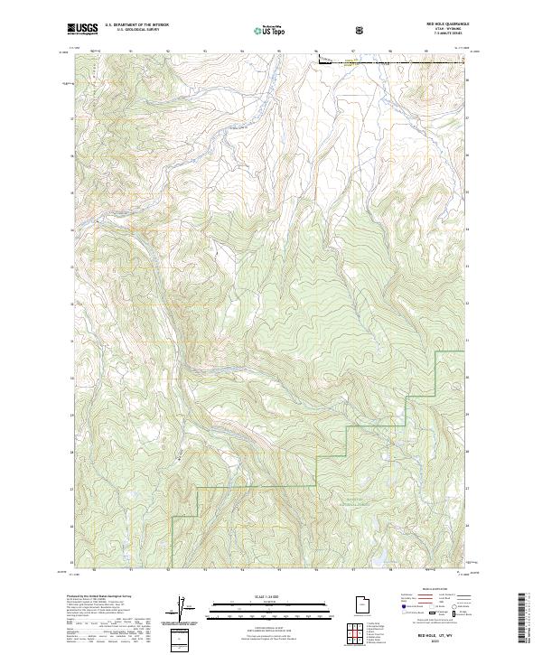 Red Hole, UT-WY — USGS 7.5-minute topo (2023)