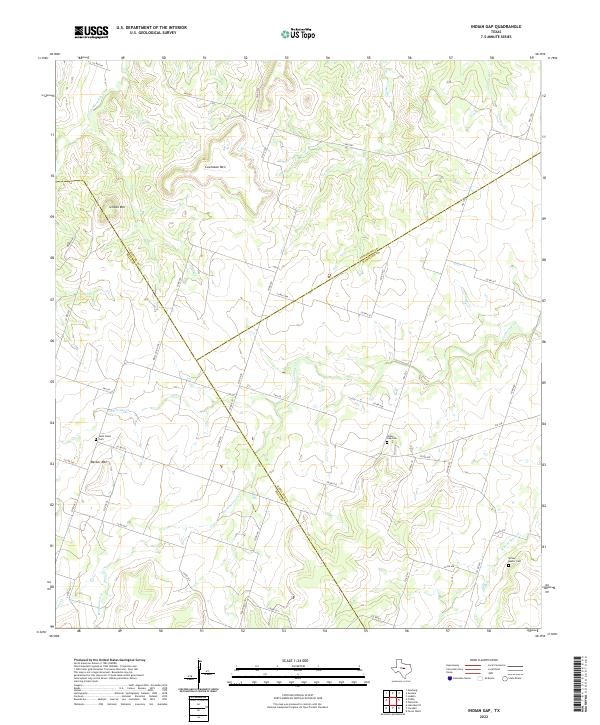 Indian Gap, TX — USGS 7.5-minute topo (2022)