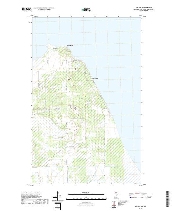 Williams NW, MN — USGS 7.5-minute topo (2022)
