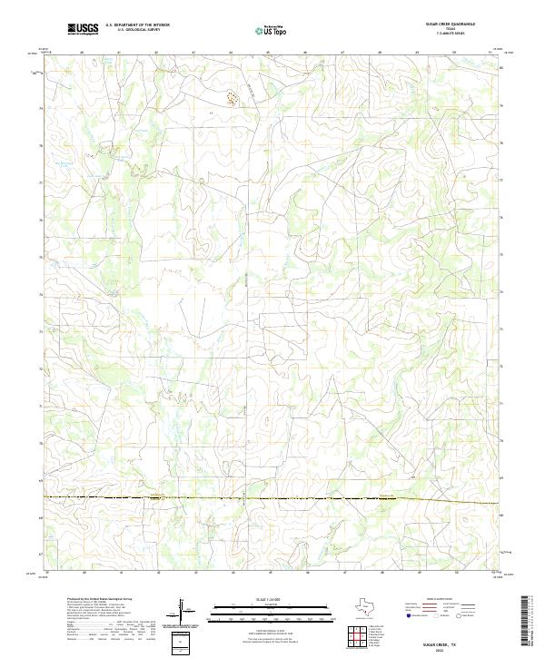 Sugar Creek, TX — USGS 7.5-minute topo (2022)