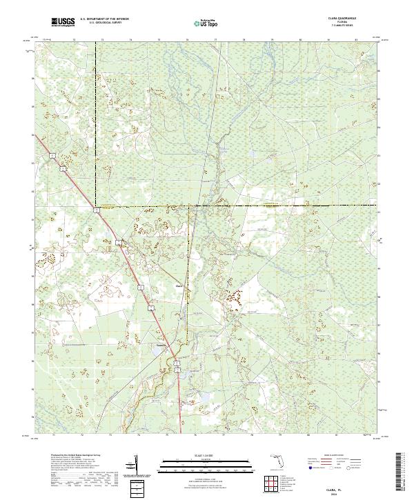 Clara, FL — USGS 7.5-minute topo (2024)